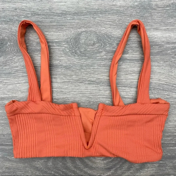 L*Space Pointelle Rib Lee Lee Top & Pointelle Rib Court Bottoms in sunset - Picture 4 of 16